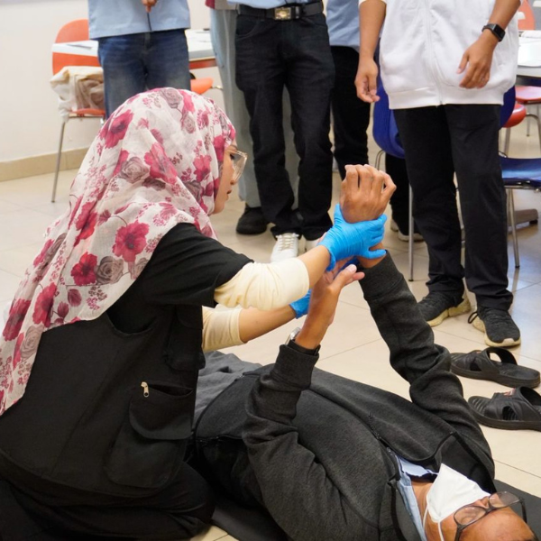 Emergency Response AED Defibrillator Drill