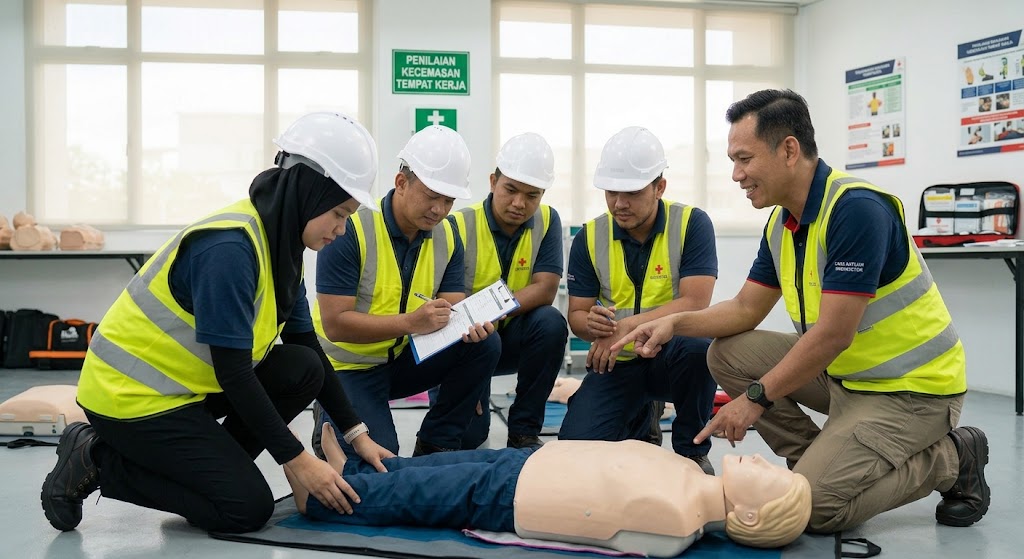 Workplace first aid course Malaysia practical emergency assessment